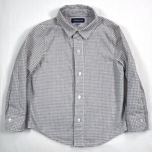ANDY & EVAN Toddler Boys' Grid Plaid Long Sleeve Casual Button Down Shirt 4T